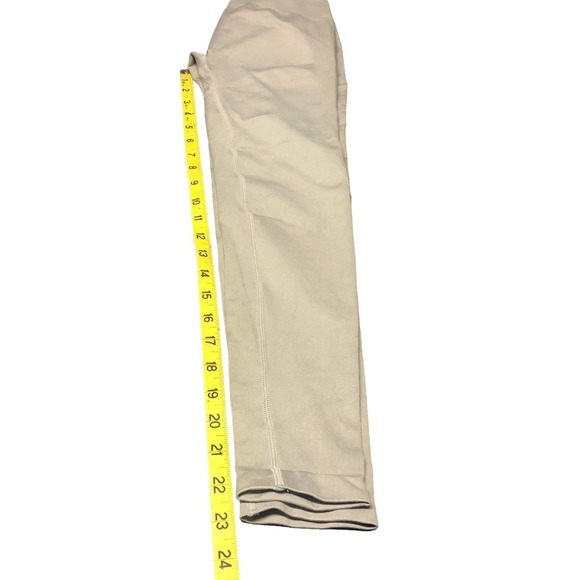 RUCHED Butt Yoga Tights Size Small Light Gray High Waist Wide Band - Picture 7 of 7